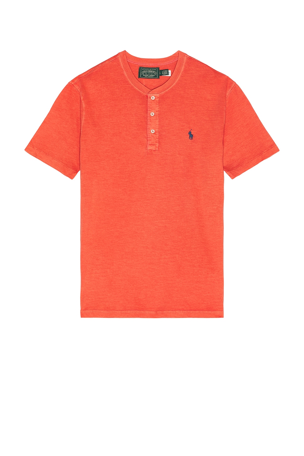 Short Sleeve Slub Jersey Henley T-Shirt - Thumbnail 1