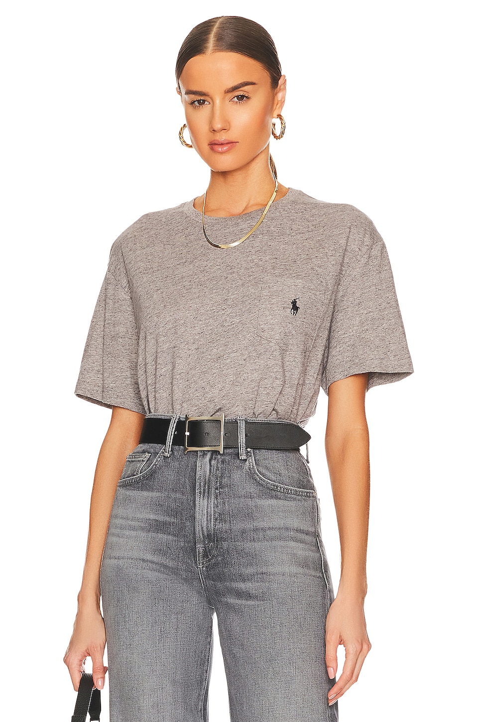 Polo Ralph Lauren SS CN Pocket T-Shirt in Dark Vintage Heather | REVOLVE
