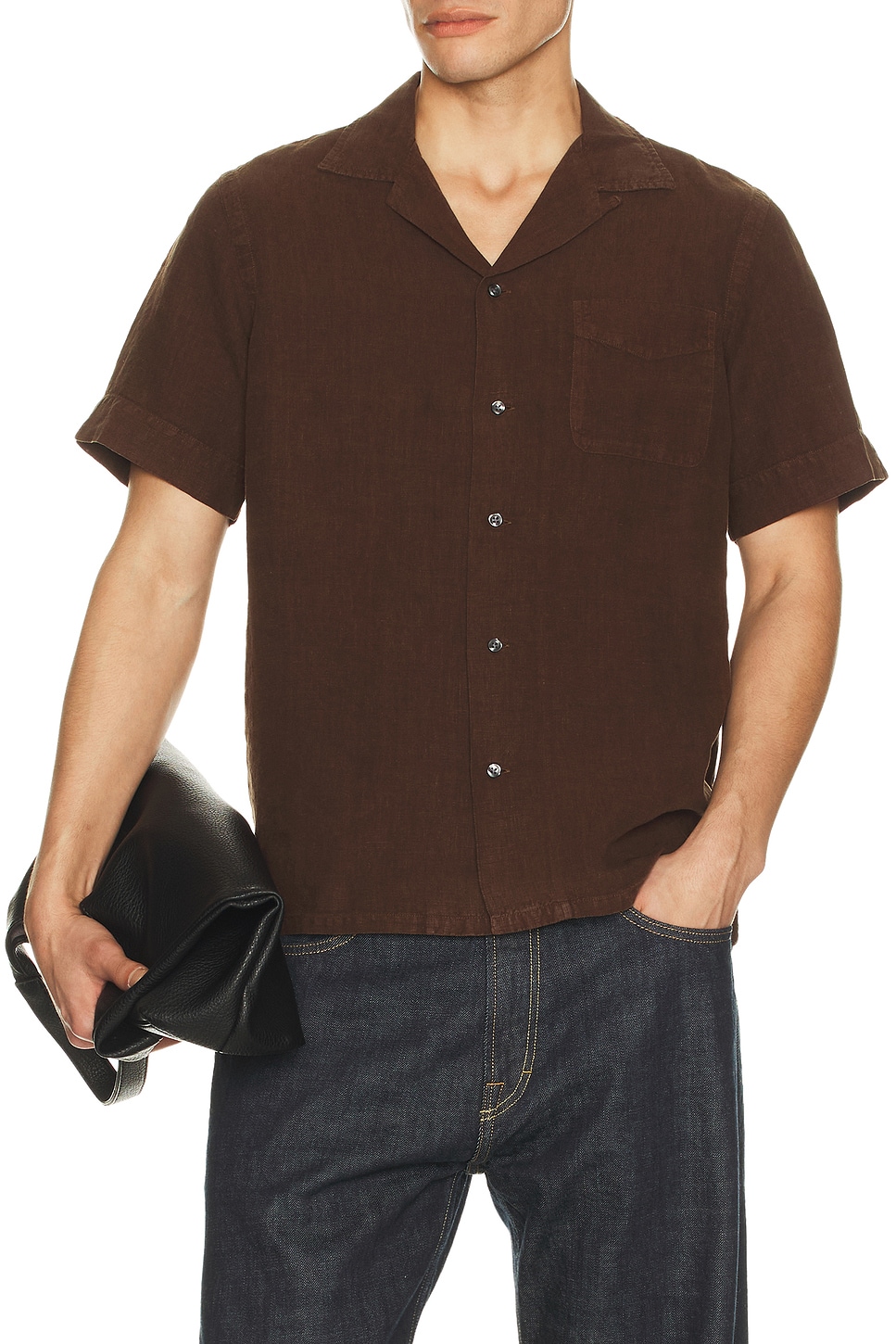 Polo Ralph Lauren Short Sleeve Garment Dyed Linen Sport Shirt in Dark Beech in Brown - Size L Polo Ralph Lauren Short Sleeve Garment Dyed Linen Sport Shirt in Dark Beech in Brown - Size L