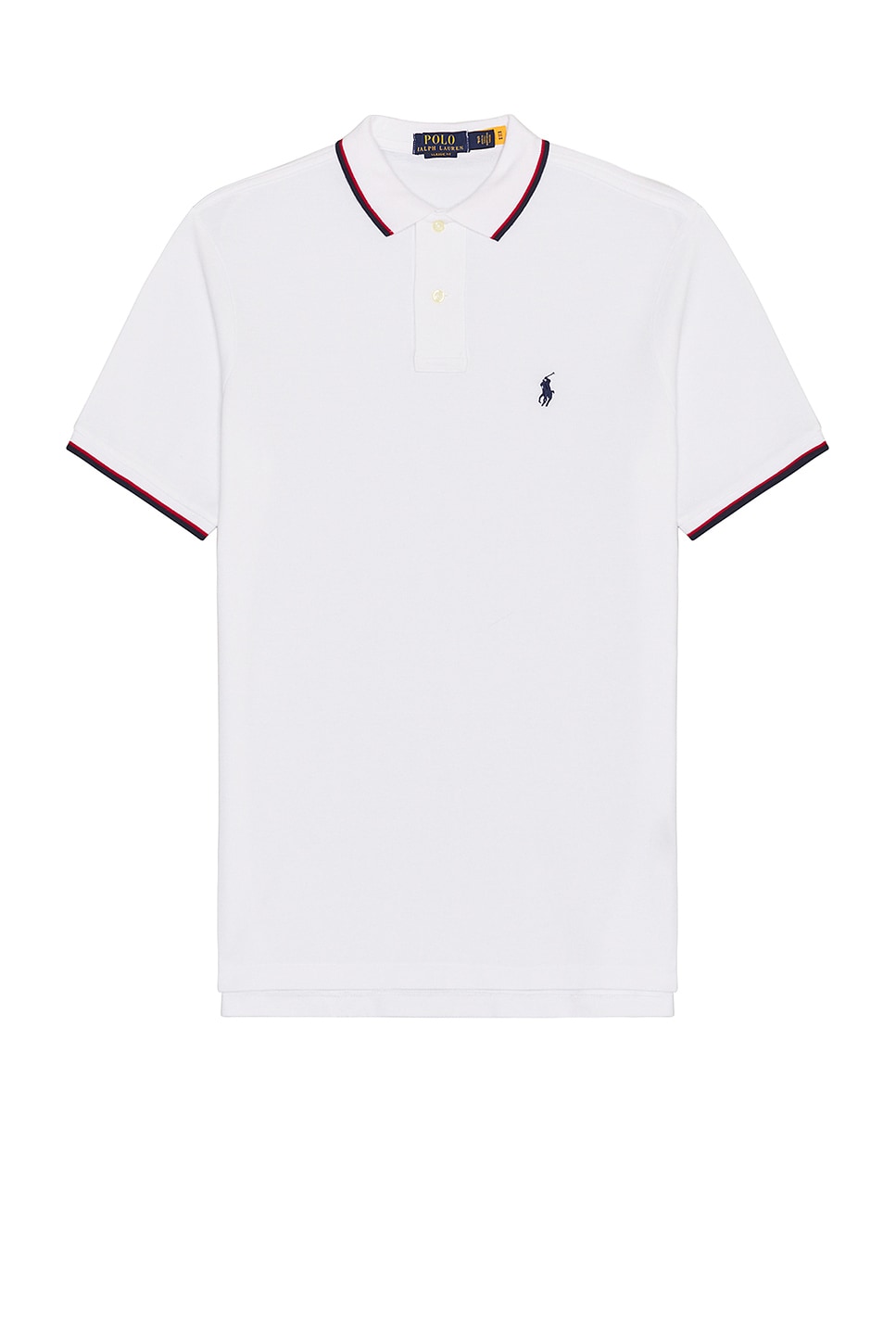 Polo Ralph Lauren Tipped Mesh Classic Polo in White