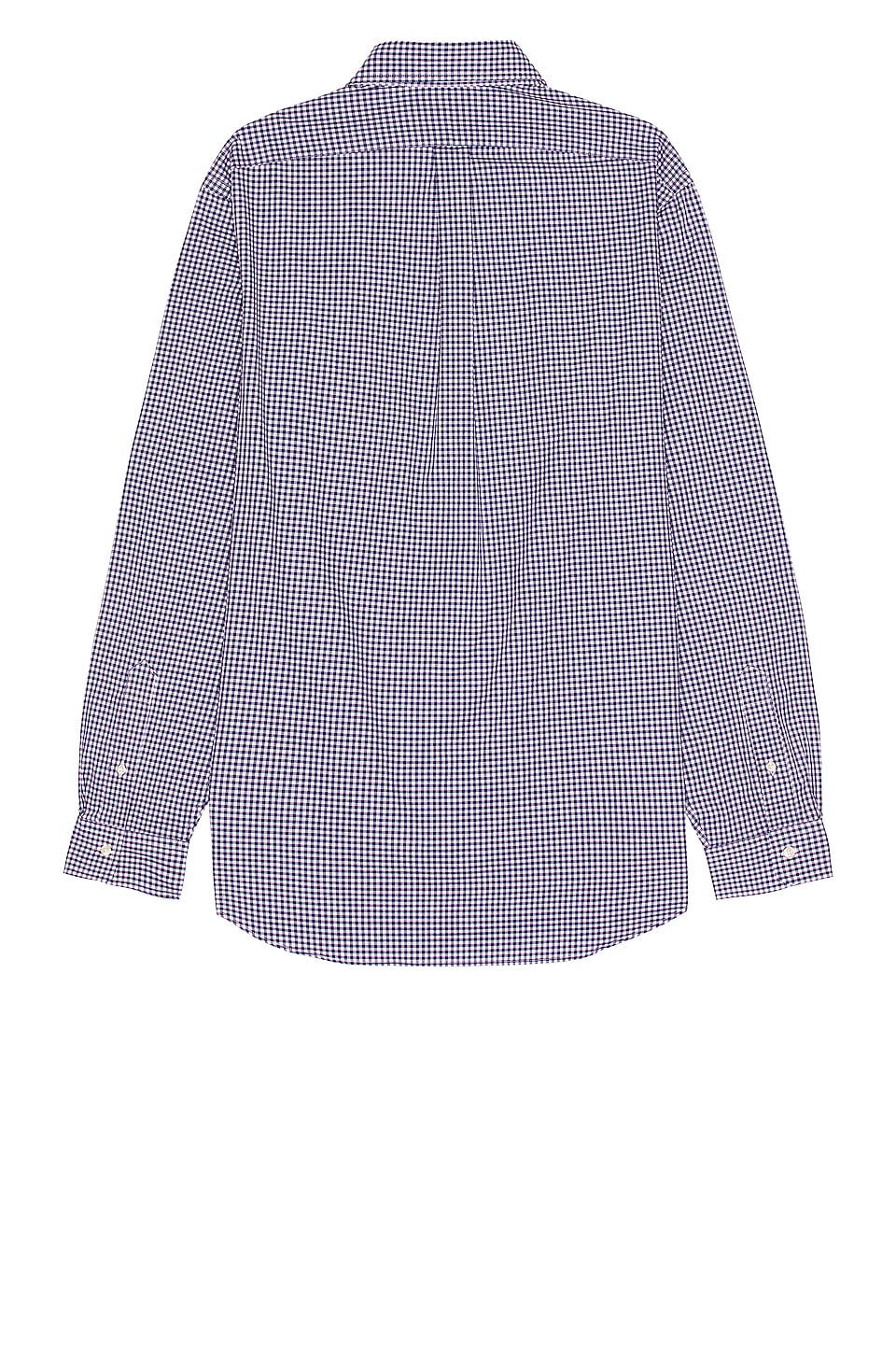 Polo Ralph Lauren Poplin Long Sleeve Shirt in Navy & White