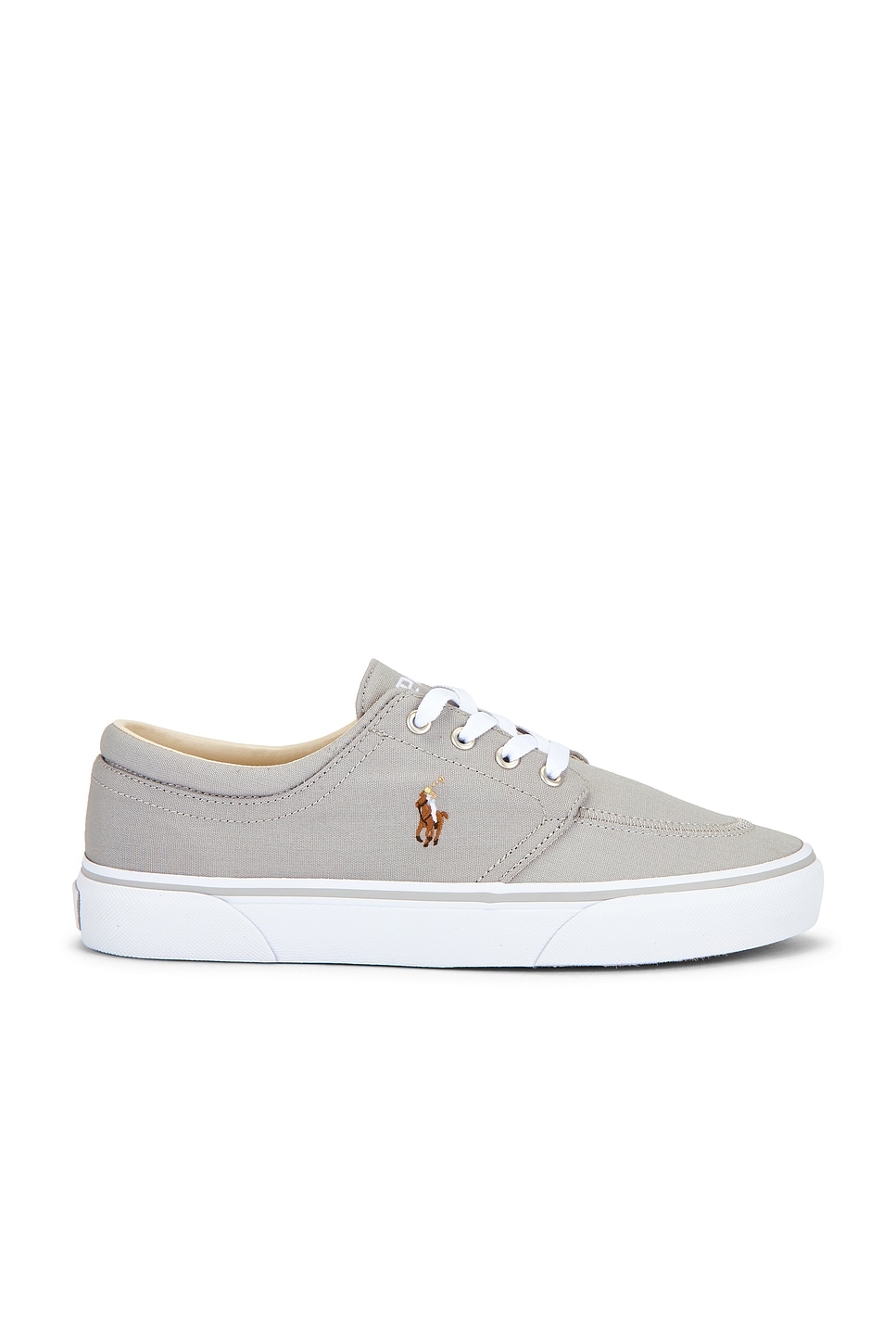Polo Ralph Lauren Canvas Faxon Low Top Sneaker in Soft Grey | REVOLVE