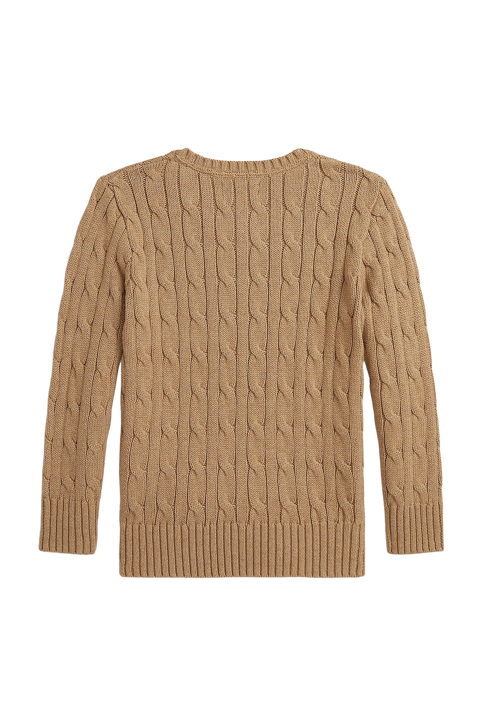 Long Sleeve Cable Knit Crewneck Sweater
