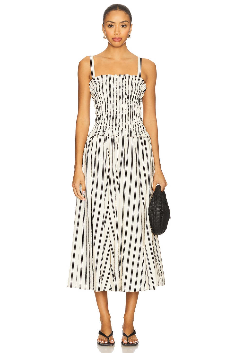 Striped Silk-Blend Dress