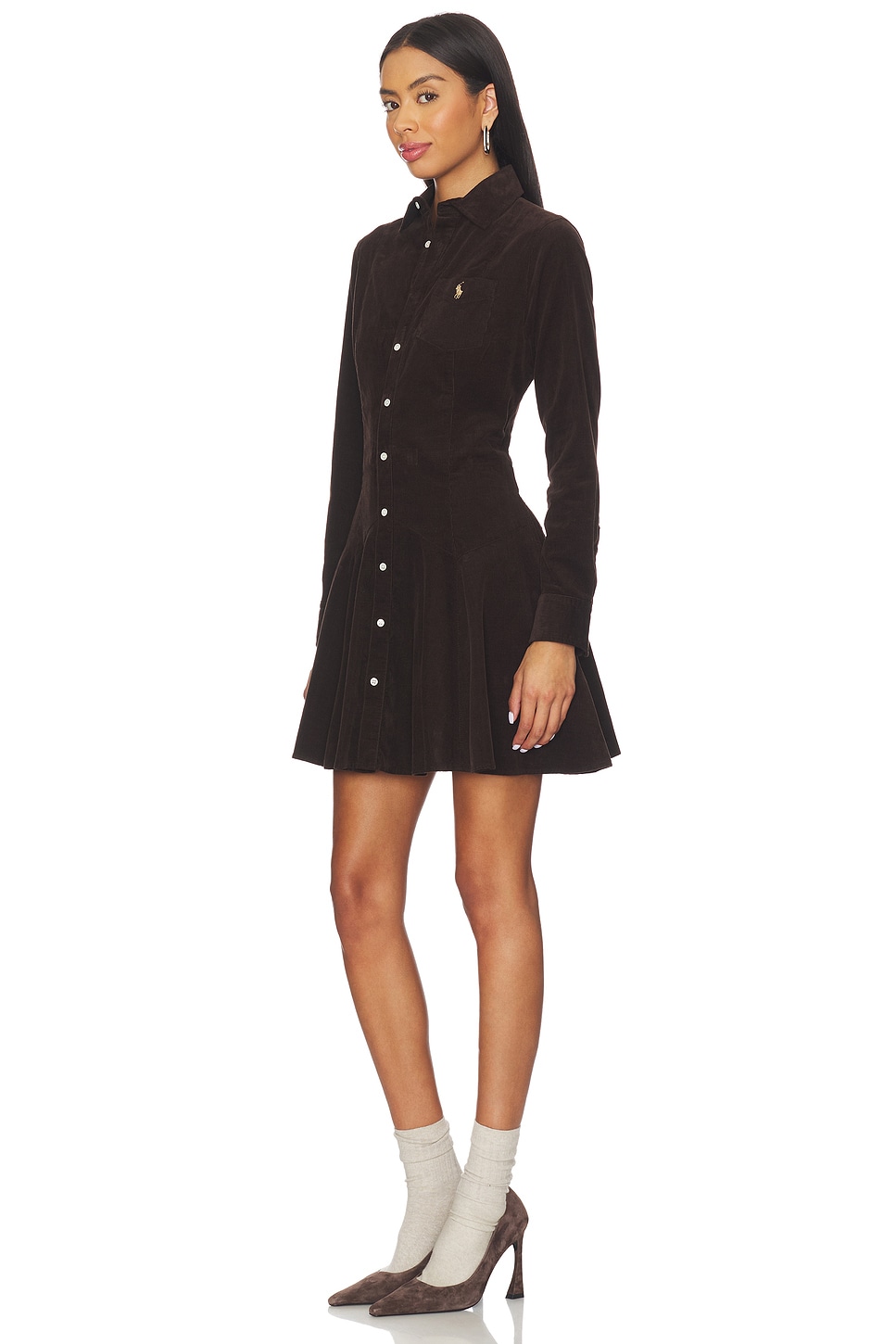 Polo Ralph Lauren Cotton Corduroy A-line Shirtdress thumbnail
