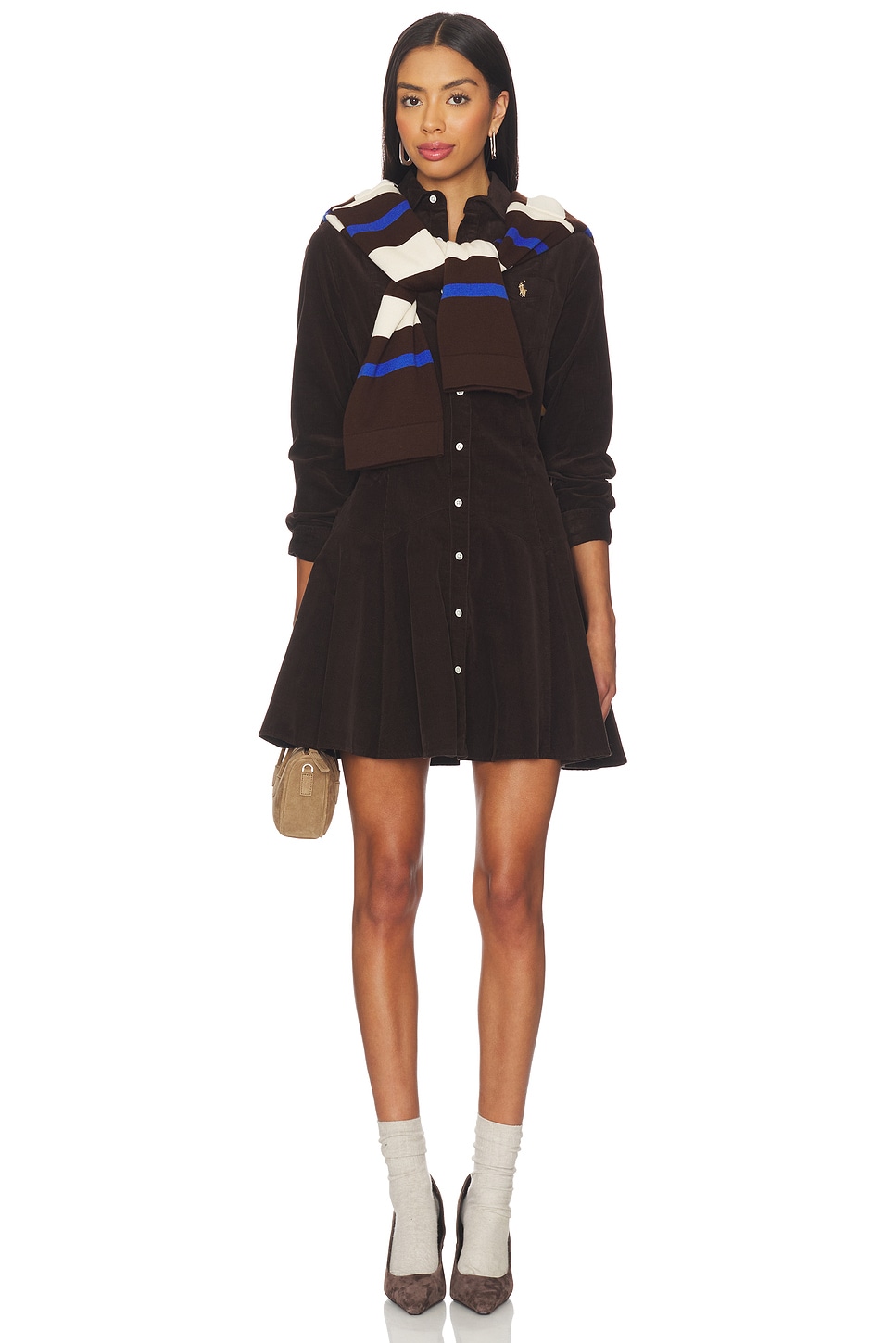Polo Ralph Lauren Cotton Corduroy A-line Shirtdress thumbnail