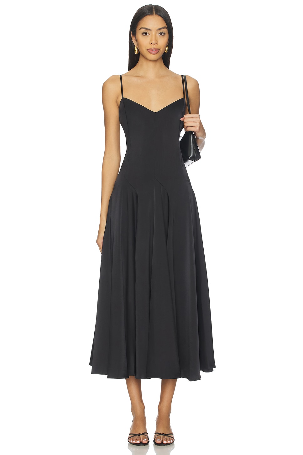 blue dress for baby girl MATEA SATIN DRESS BLACK main image 1