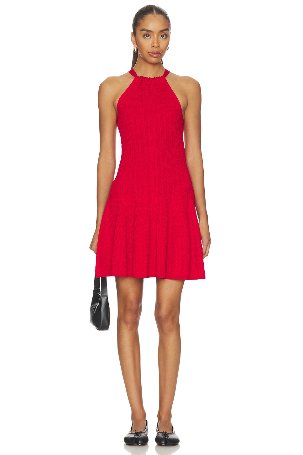 Ralph Lauren Women's Cable-Knit Halter Dress - Size XL in Cruise Red