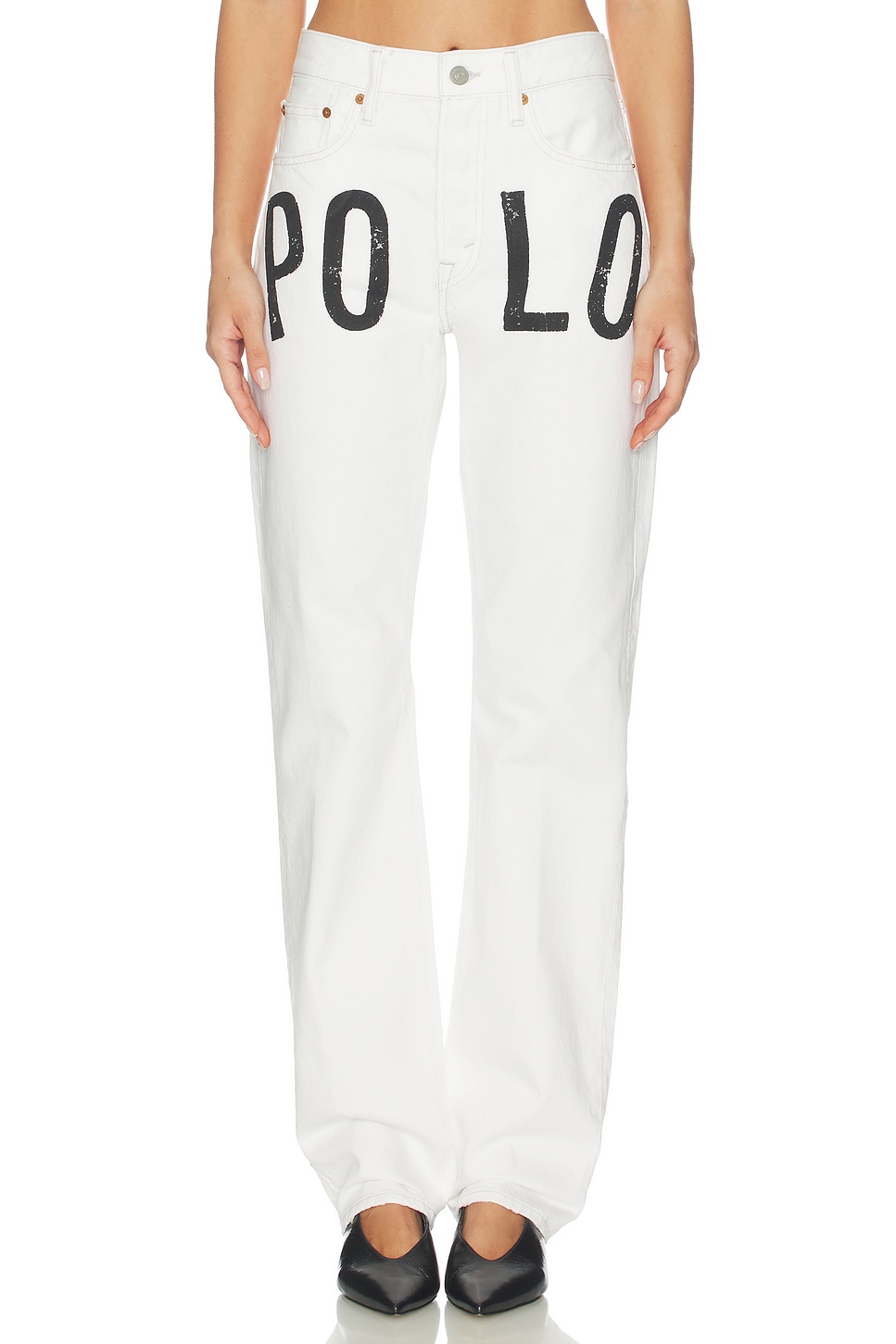 Polo Ralph Lauren Rigid Denim Standard Straight Pants in Laurea