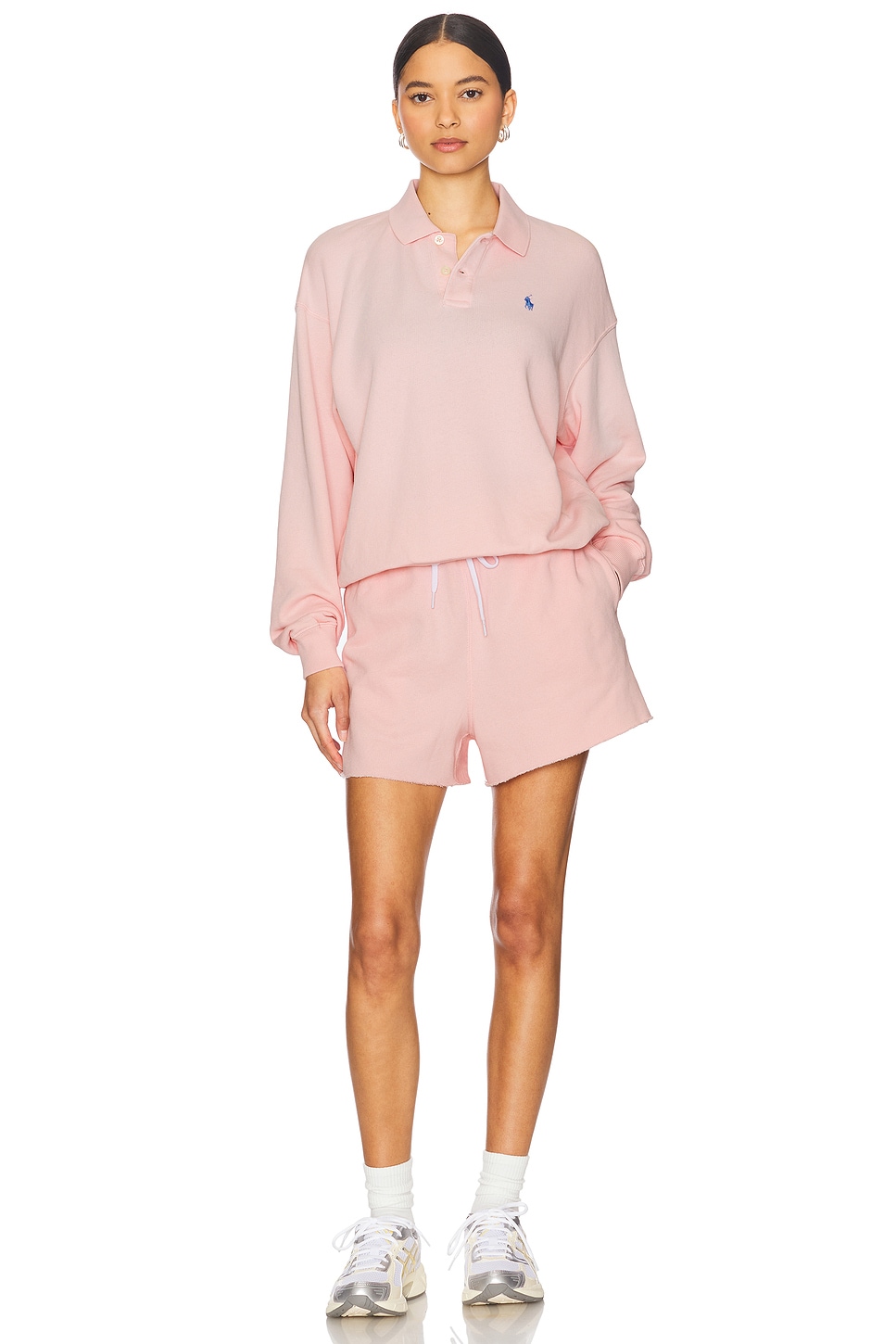 Island Fleece Long Sleeve Polo Sweatshirt