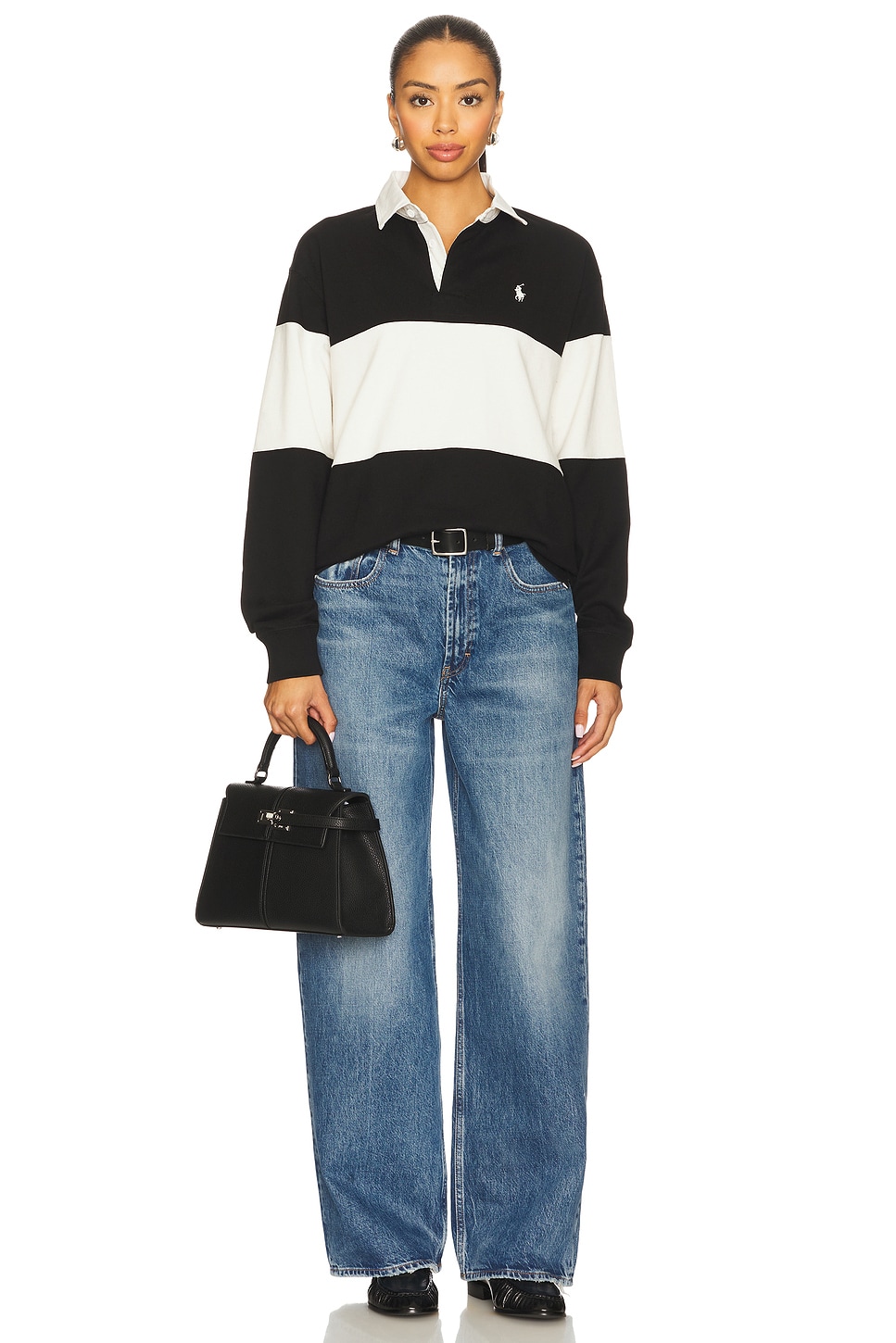 Color-Blocked Cotton Jersey Rugby Shirt