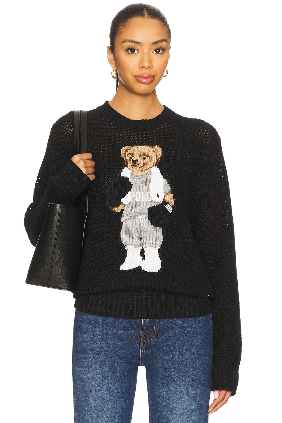 Polo Ralph Lauren Polo Bear Cotton Crewneck Sweater in Polo