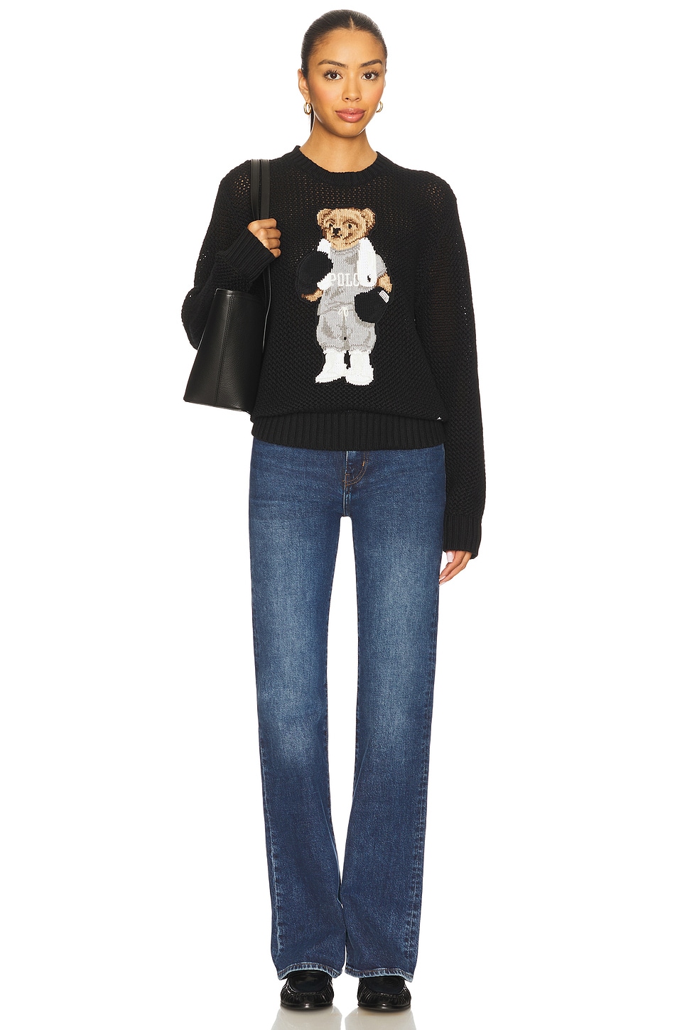 売れ筋商品|||ラルフローレン ニット&セーター レディース アウター POLO BEAR COTTON CREWNECK JUMPER - Jumper - polo black Polo Bear Cotton Crewneck Jumper for Women | Ralph Lauren® BH