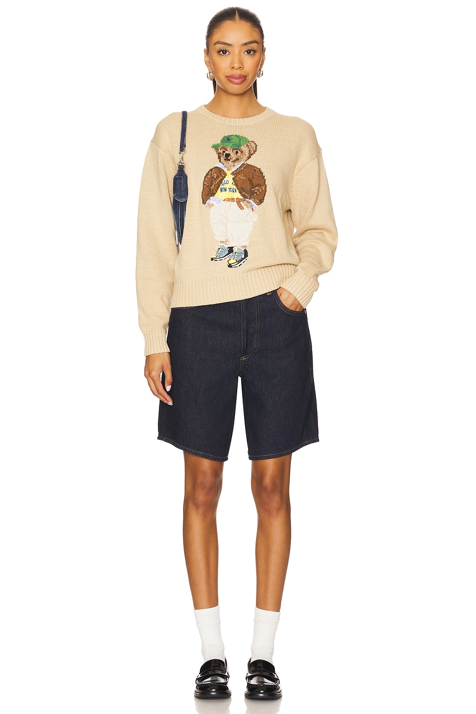 Polo Bear Cotton Crewneck Sweater