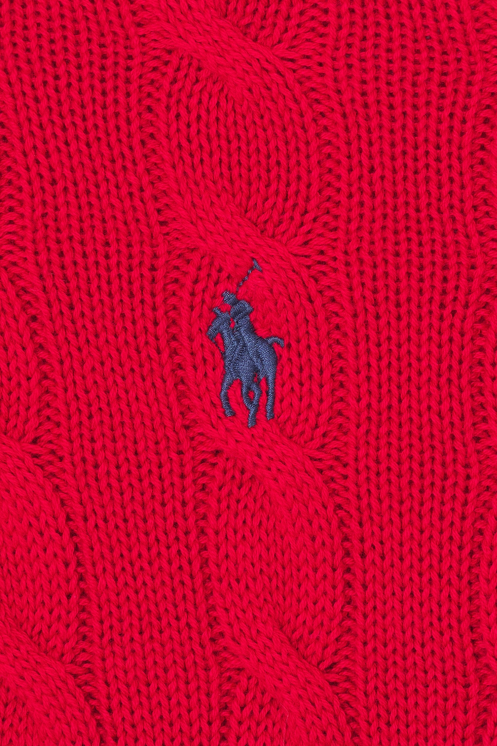 Cable Knit Cotton Rugby Shirt