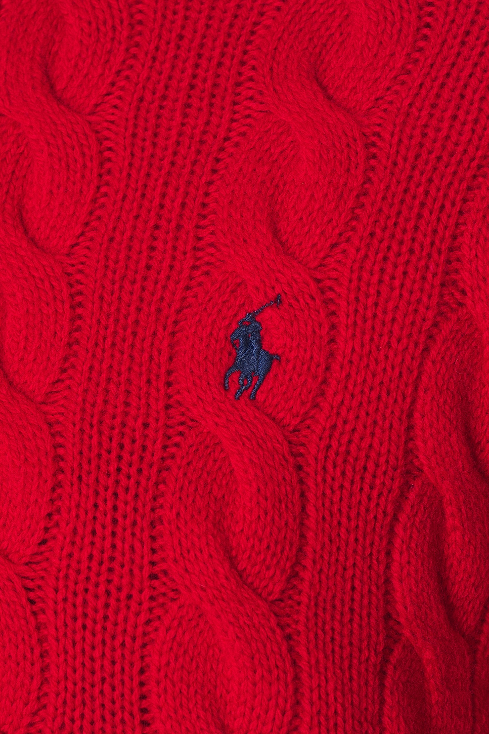 Cable Wool Cashmere Half Zip Sweater