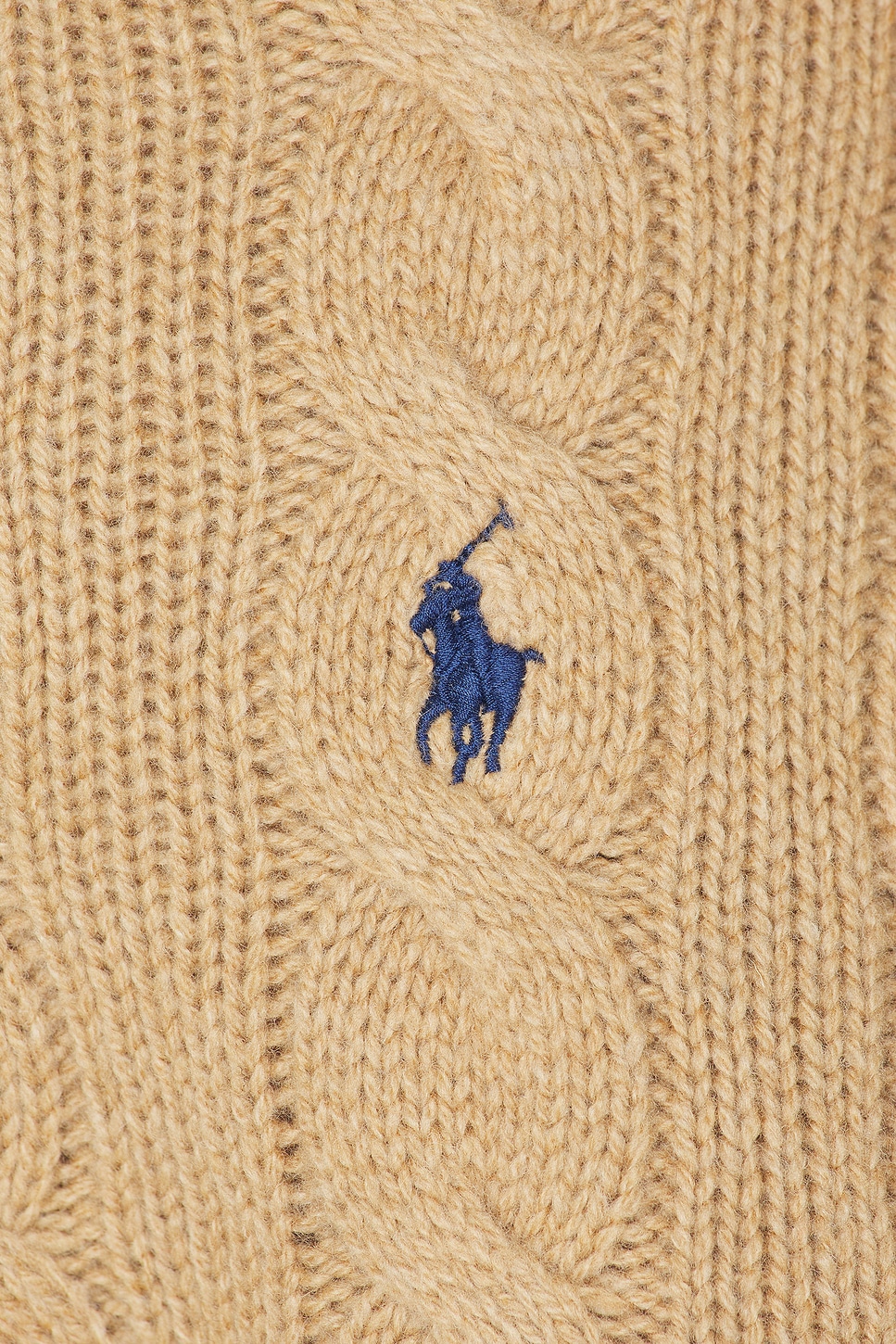 Cable Wool Cashmere Half Zip Sweater