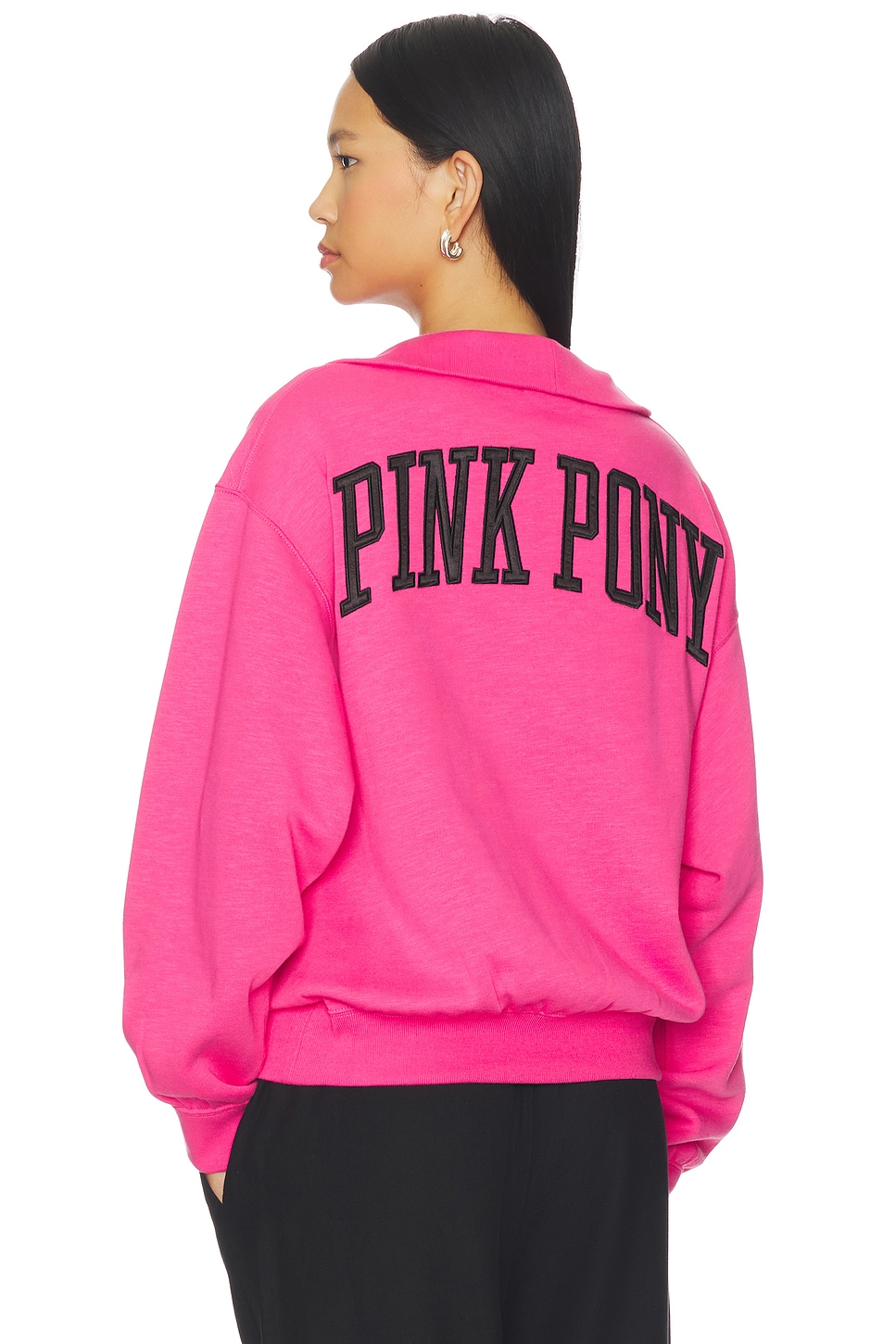 Polo Ralph Lauren Pink Pony Vintage Half Zip Sweatshirt in Desert