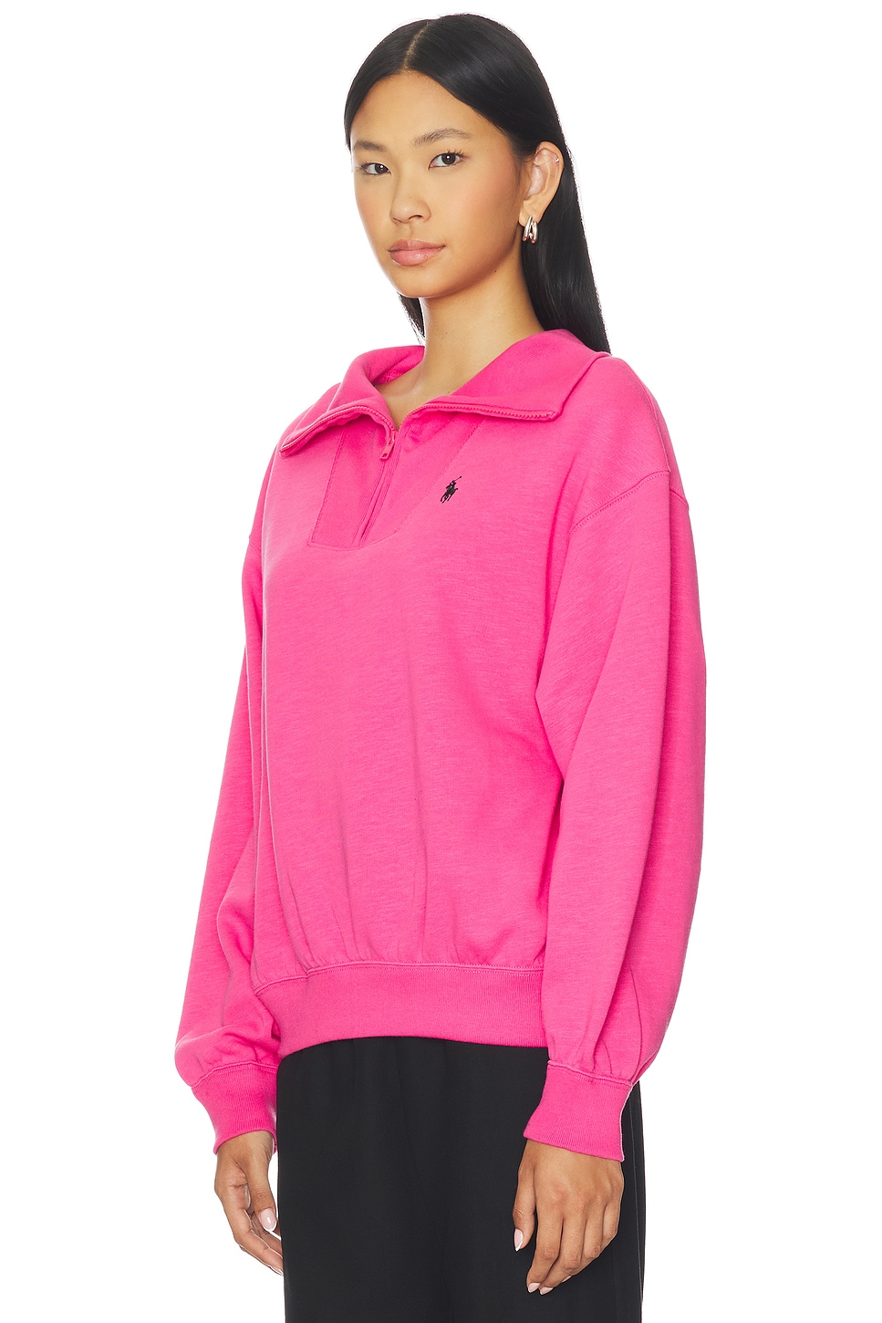Polo Ralph Lauren Pink Pony Vintage Half Zip Sweatshirt