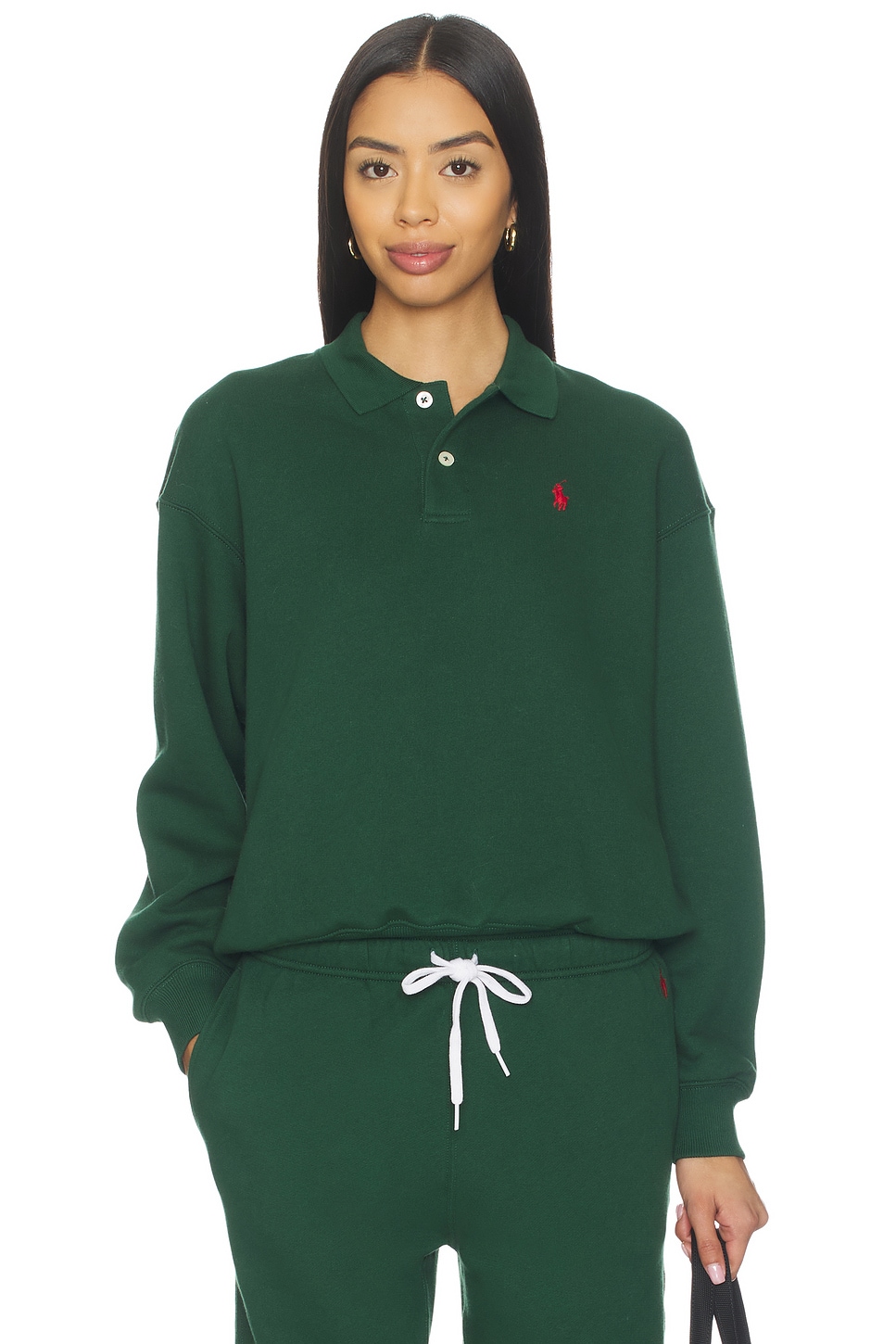 Polo Collar Fleece Pullover