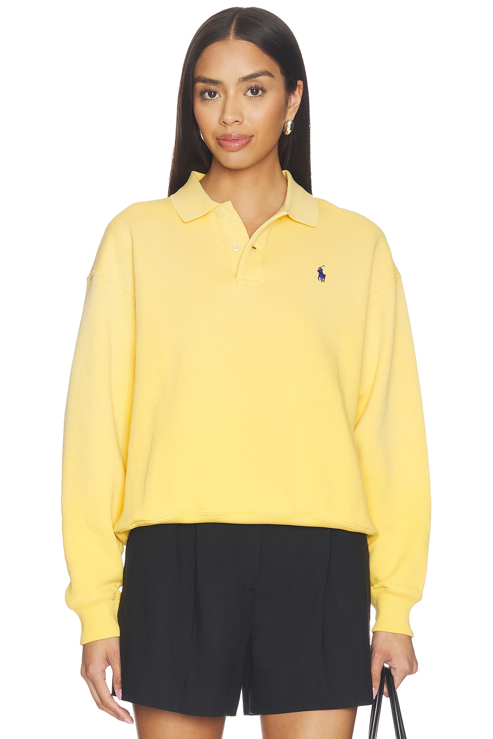 Polo Ralph Lauren Arctic Fleece Polo Sweatshirt in Collegiate