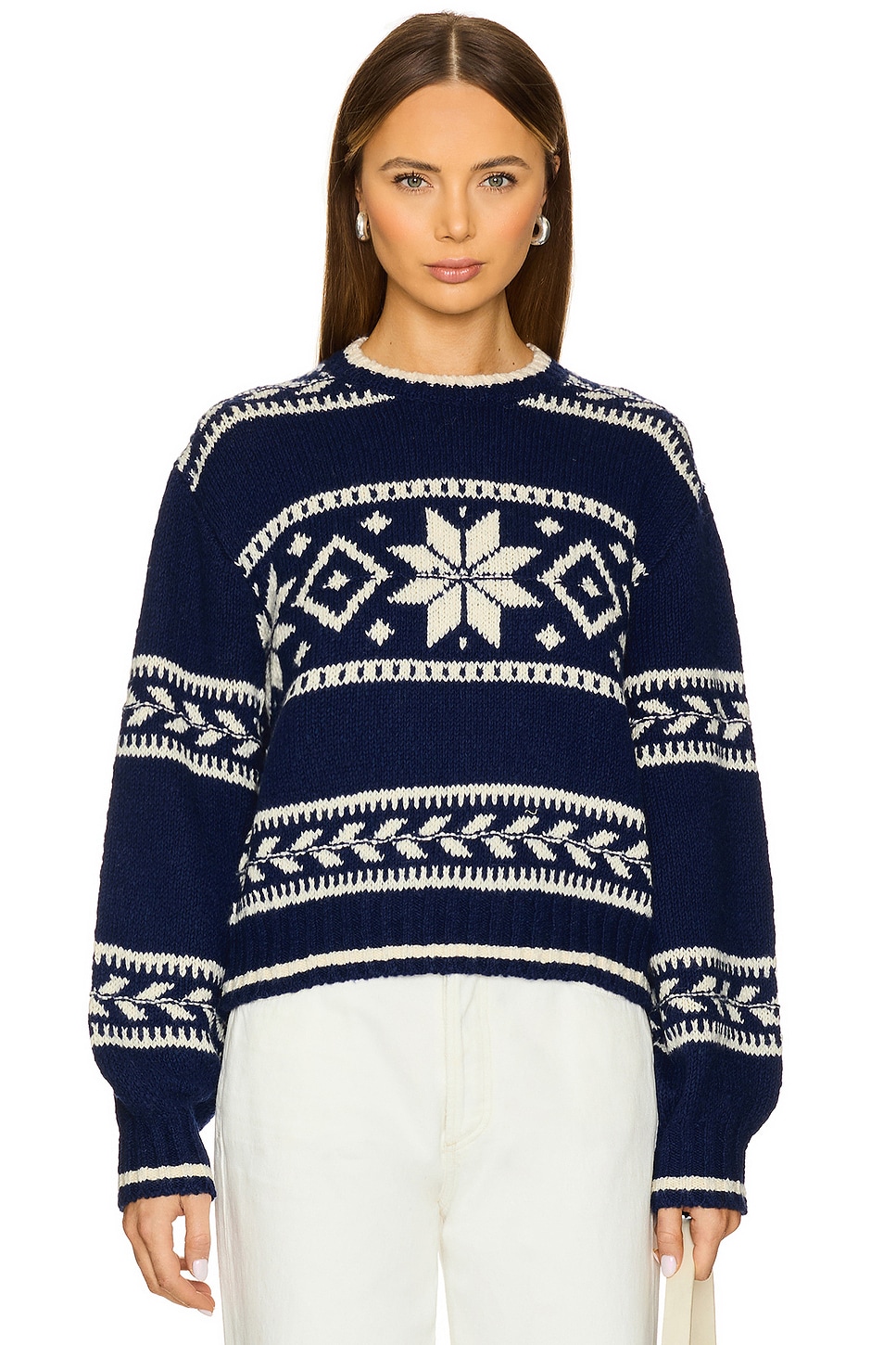Polo Ralph Lauren SNOWFLAKE コットンウールセーター - Navy