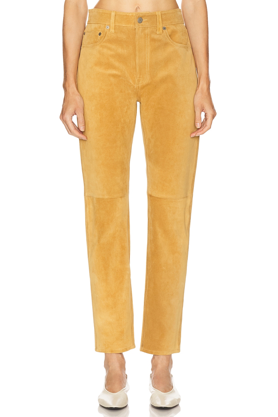 Suede Relaxed Straight Pant