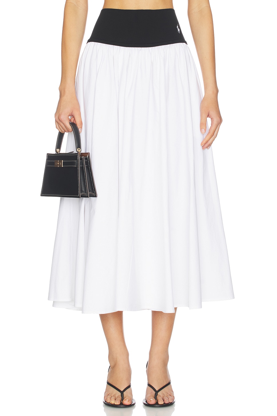 Midi A-line Skirt