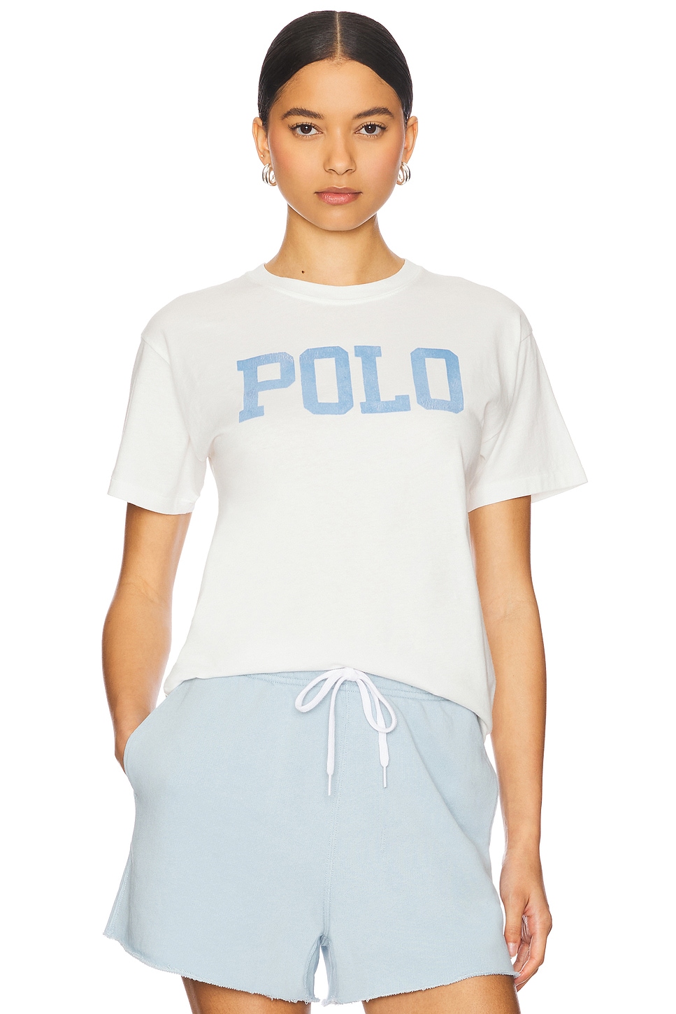 売れ筋商品|||ラルフローレン カットソー トップス レディース Women's Logo Cotton Jersey Crewneck Tee Antique White Polo Ralph Lauren Short Sleeve Crew Neck Tee in Antique