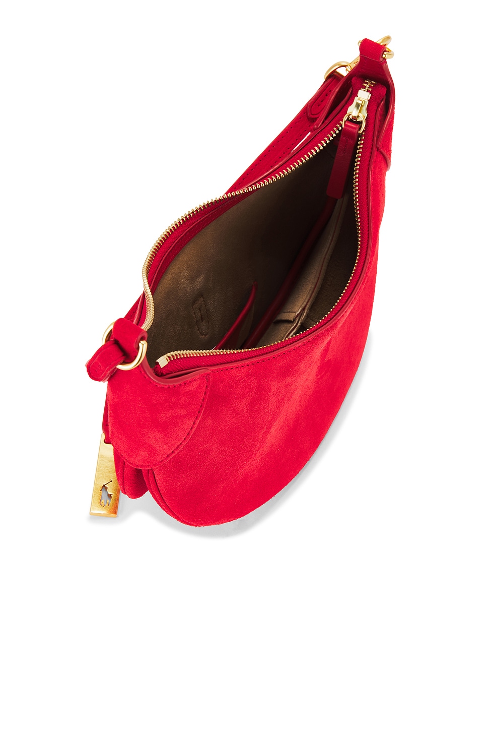 Red suede shoulder bag deals