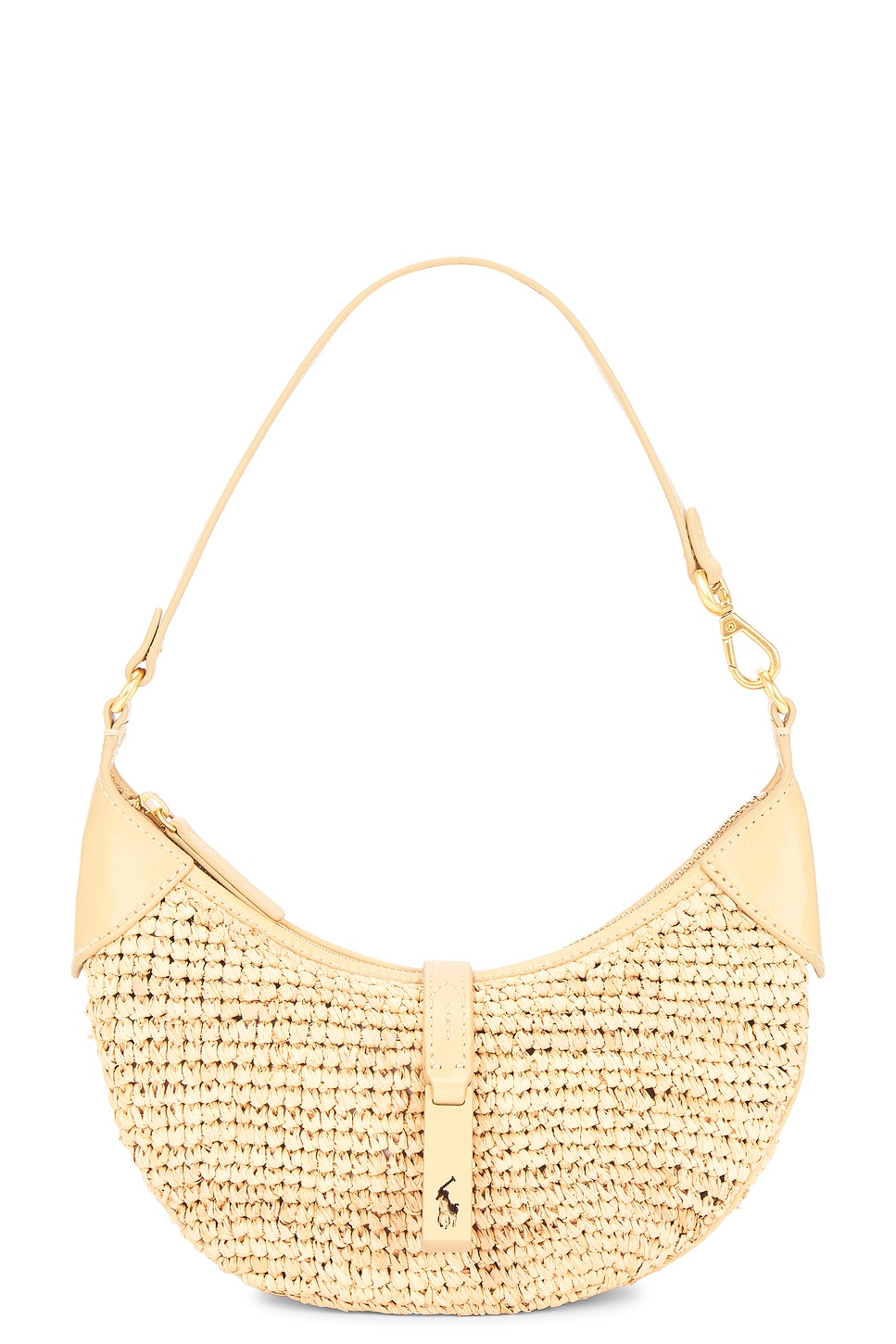 Raffia Leather Mini Shoulder Bag
