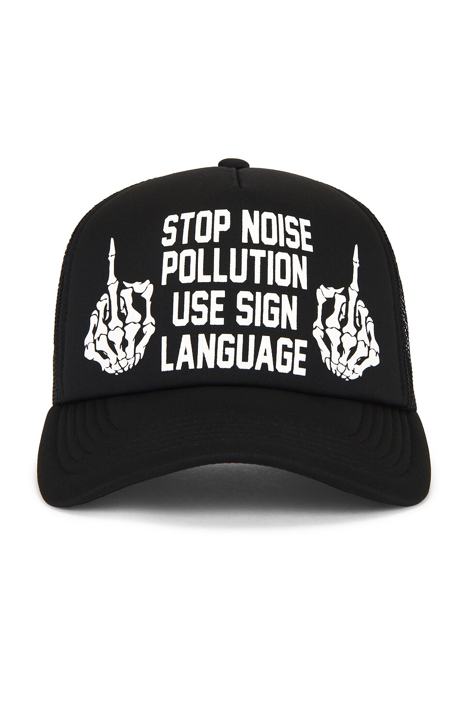 Pollution Hat Design Pleasures Pollution Trucker Hat in Black | REVOLVE