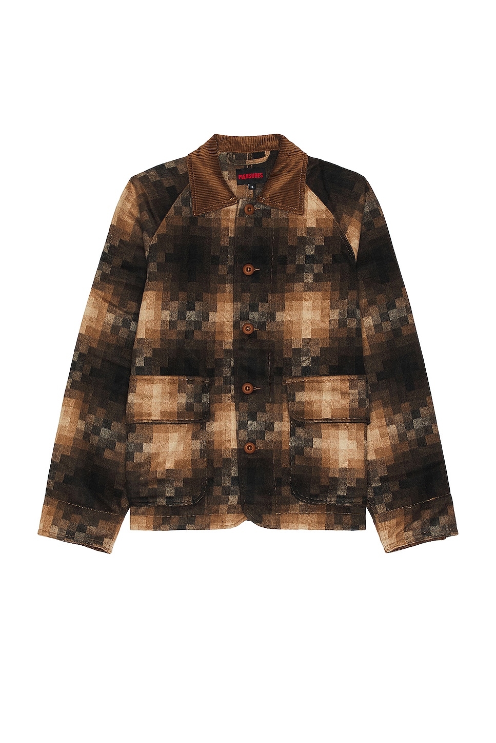 Pleasures Marlin Checker Work Jacket in Brown | REVOLVE