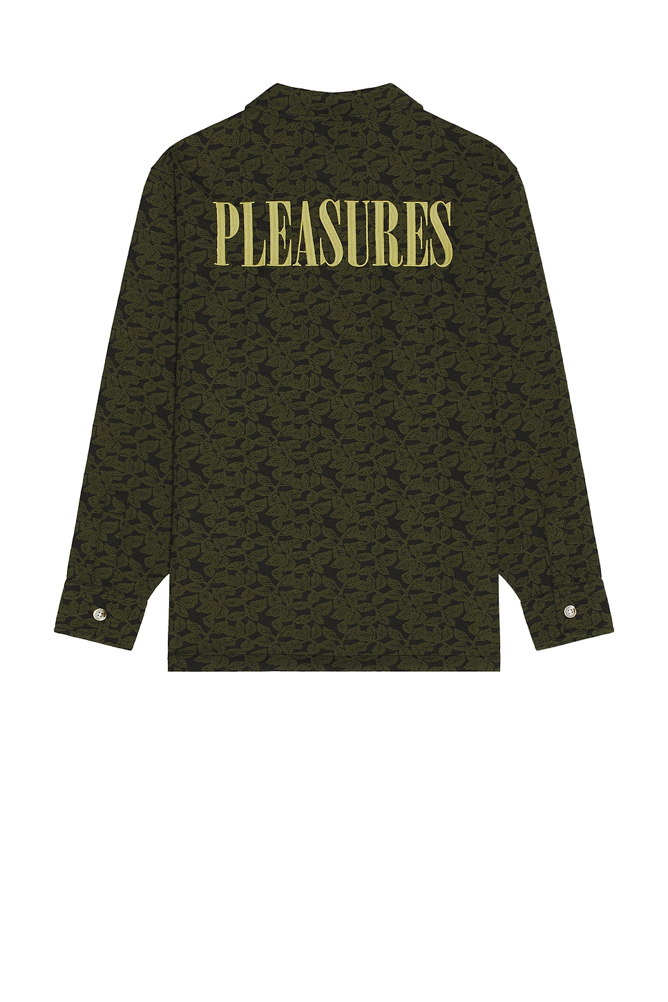 Pleasures Leaf Half Zip Shirt in Olive | REVOLVE