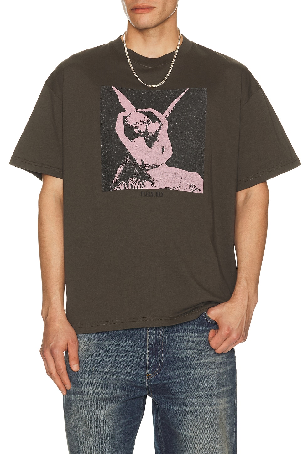 Pleasures Angel T-Shirt in Charcoal | REVOLVE