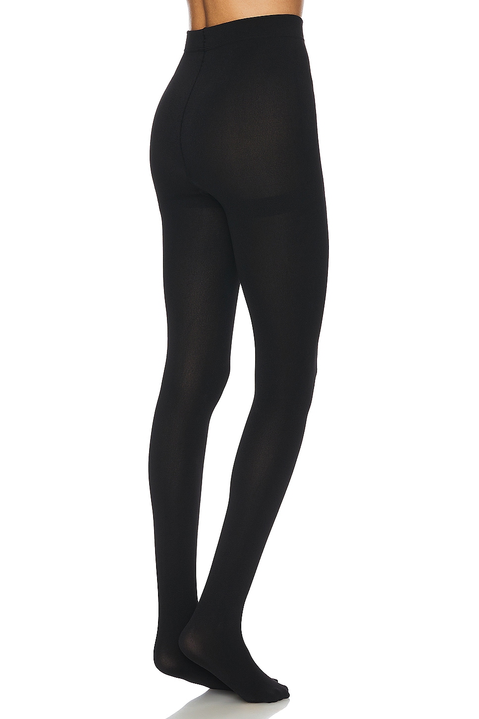 Plush Full Foot Fleece Lined Tights in Black