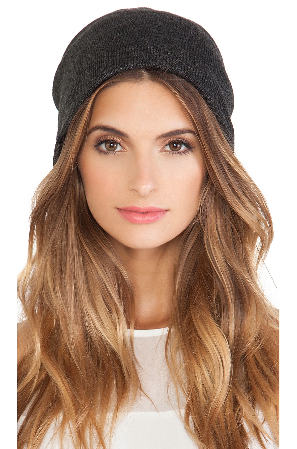 Plush Barca Slouchy Hat w/ Fleece Lining in Charcoal