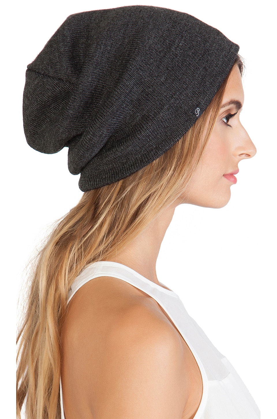 Plush Barca Slouchy Hat w/ Fleece Lining in Charcoal