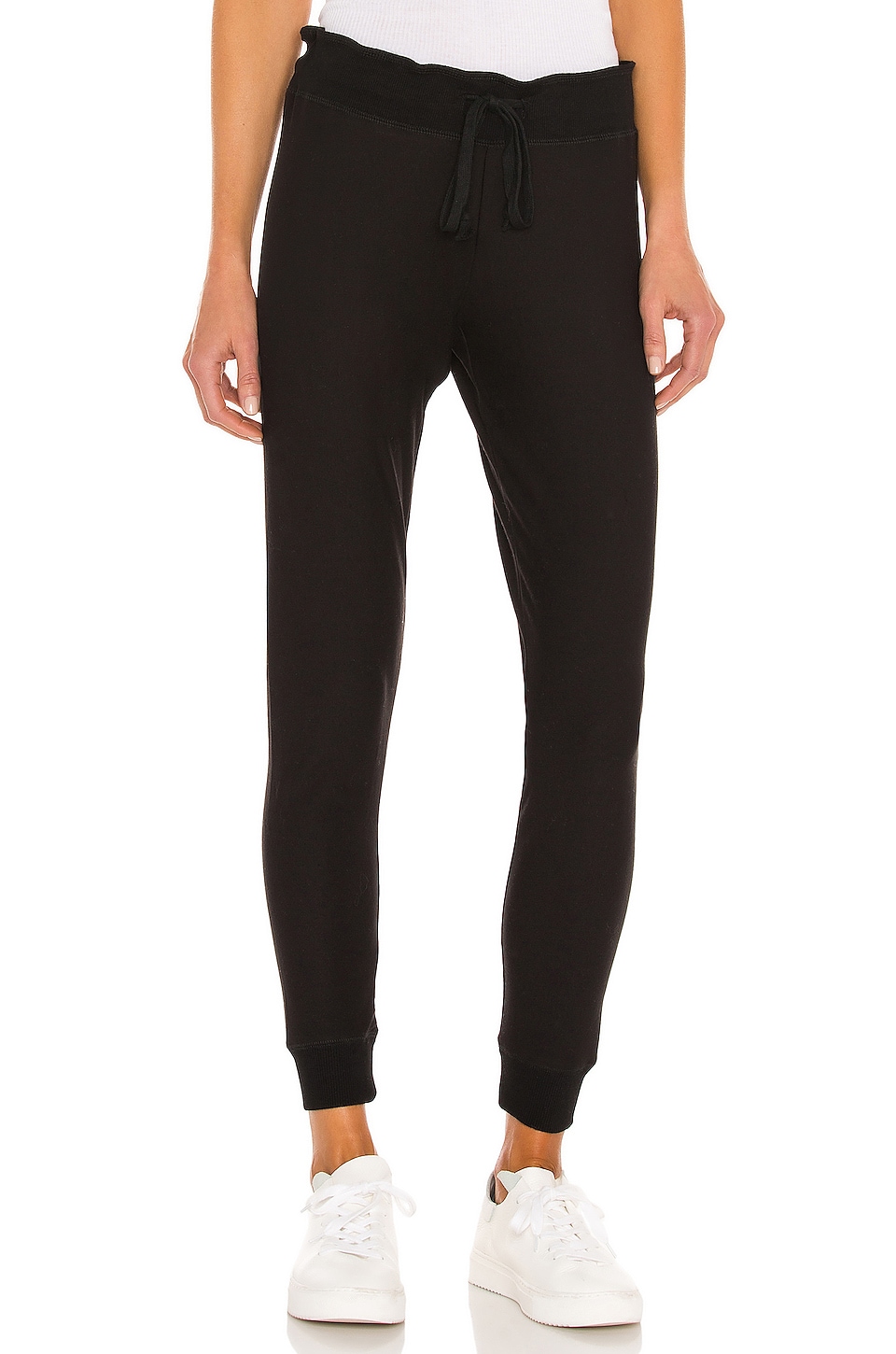 Plush Super Soft Fleece Lined Skinny Sweatpant in Black