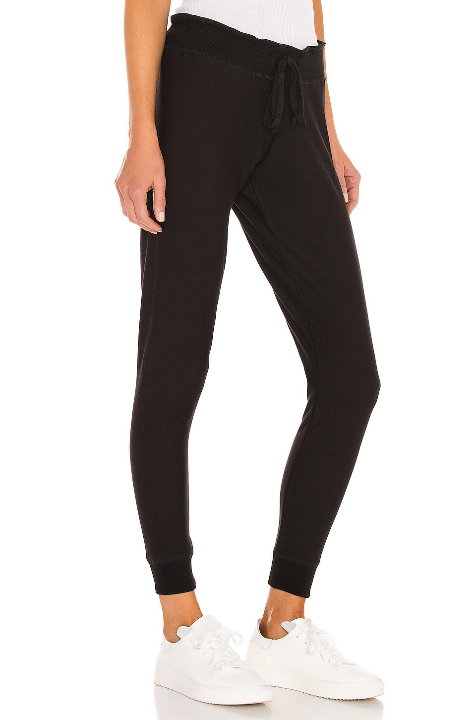 Plush Super Soft Fleece Lined Skinny Sweatpant in Black