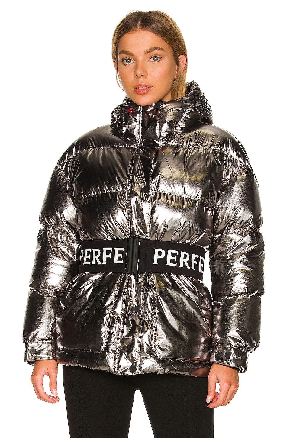 Perfect Moment Over Size Parka II in Silver HP Foil | REVOLVE