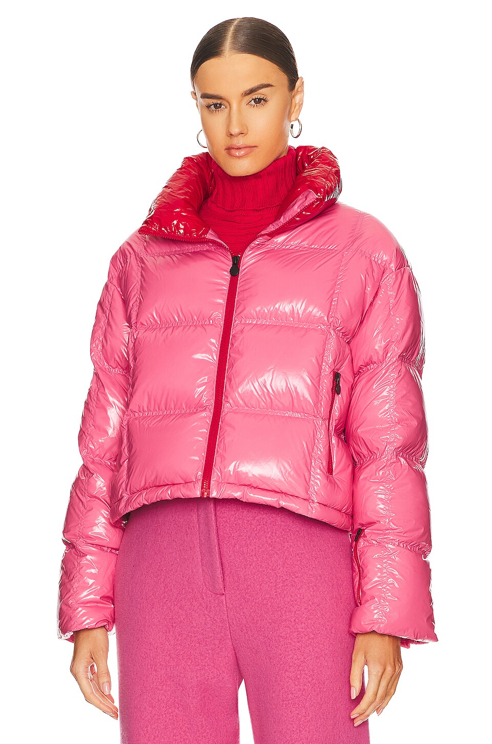 Perfect Moment Nevada Duvet Jacket in Azalea Pink Cire