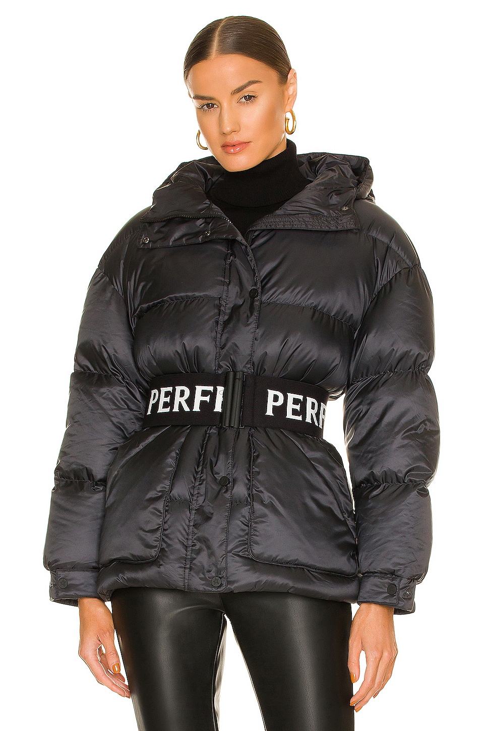 Perfect Moment Over Size Parka II in Black & Snow White | REVOLVE