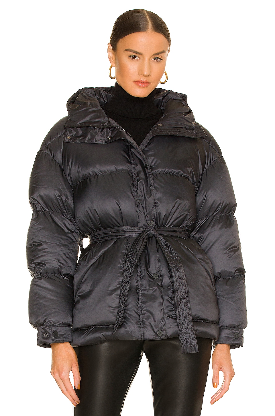 Perfect Moment Over Size Parka II in Black & Snow White