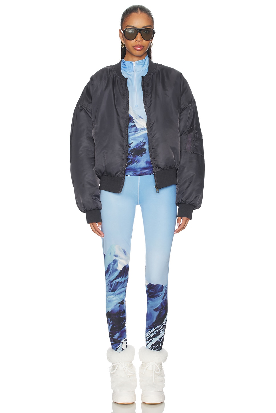 Perfect Moment 1/4 Zip Base Layer Top in Ski Lift Blue | REVOLVE