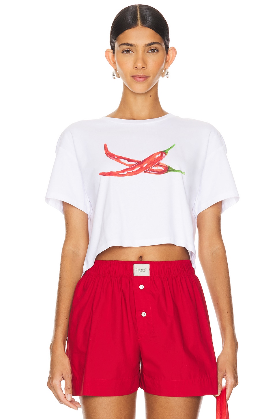 トップス Chili Pepa Polychrome Goods - Chili Peppers Crop Top | Plush