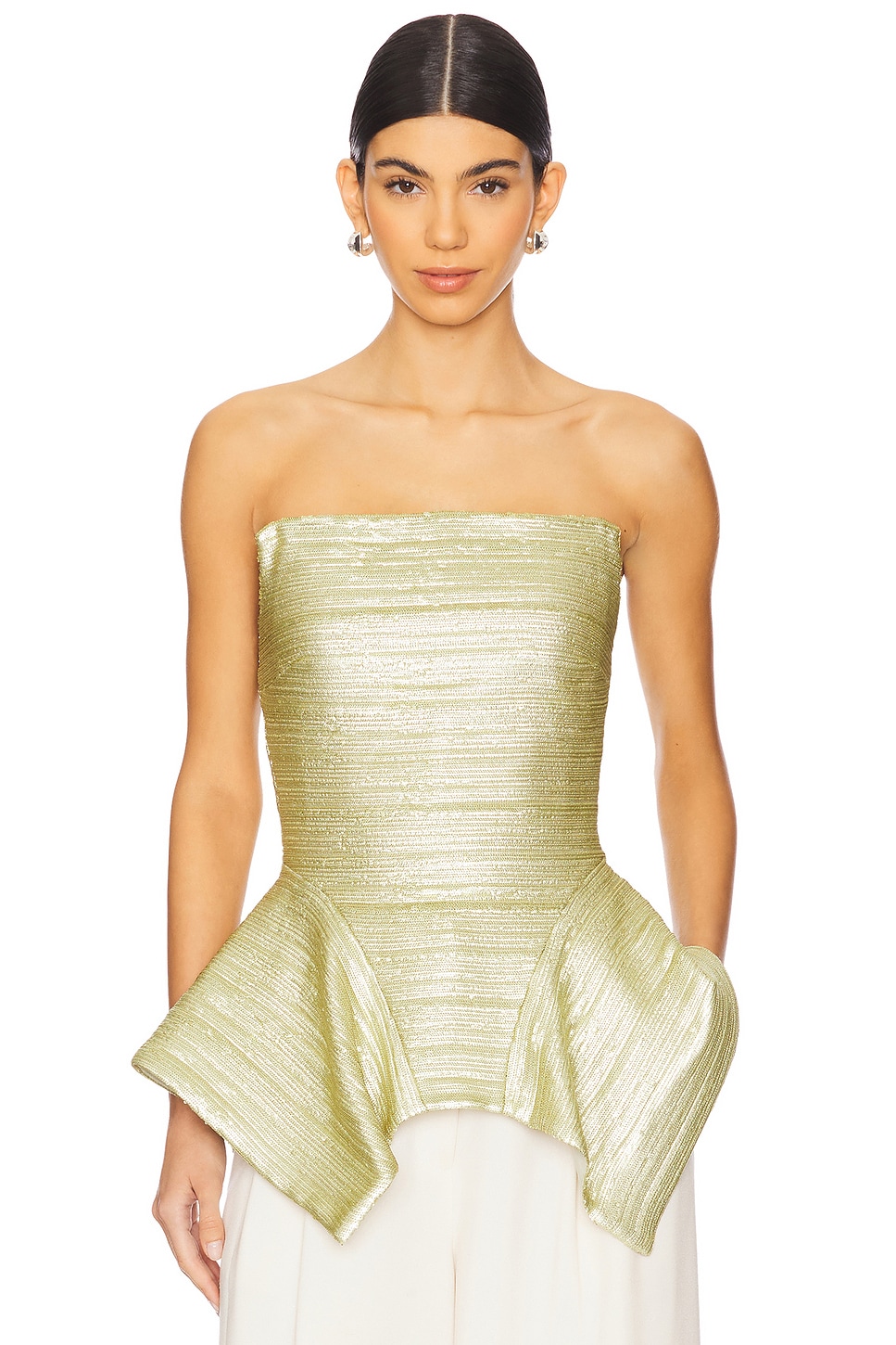 Prabal Gurung Corset Strapless Panier Top