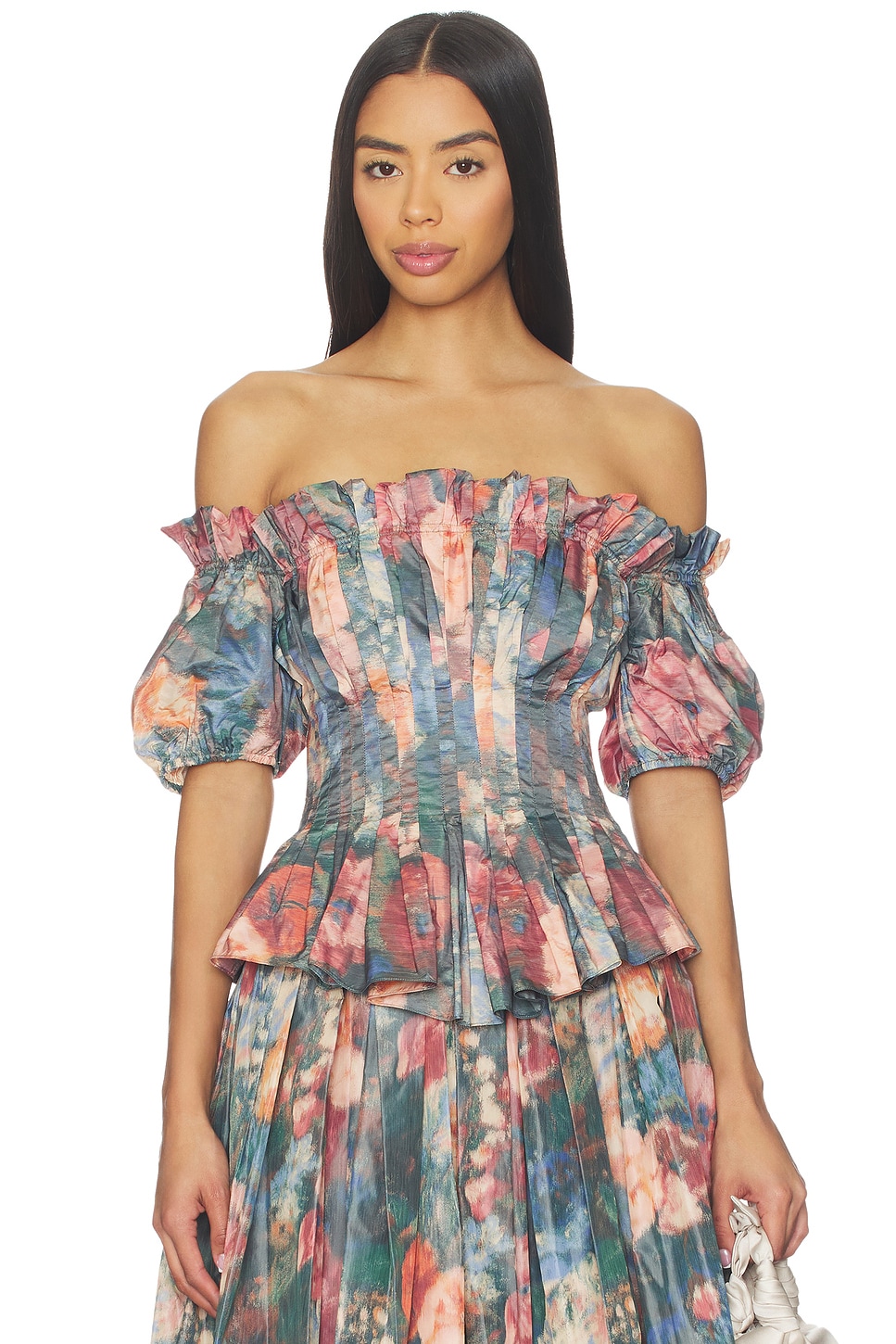 Prabal Gurung Off Shoulder Ruched Blouse