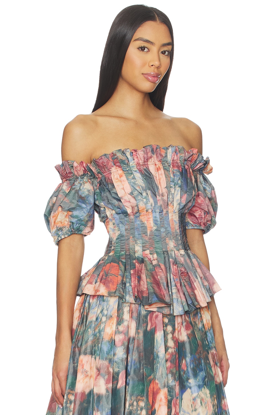 Prabal Gurung Off Shoulder Ruched Blouse