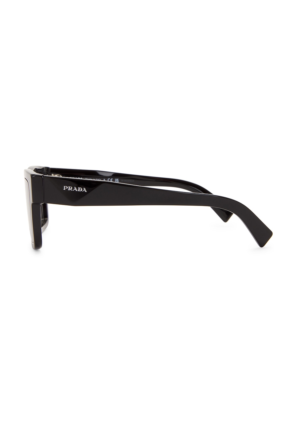 Prada Rectanglular Frame Sunglasses in Black | REVOLVE